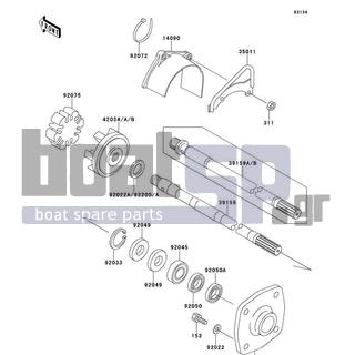 KAWASAKI - 750 SXI (CANADA ONLY) 1997 - Κινητήρας/Κιβώτιο Ταχυτήτων - Drive Shaft - 13091-3730 - HOLDER