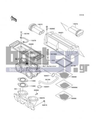 KAWASAKI - 750 SXI (CANADA ONLY) 1997 - Engine/Transmission - Flame Arrester(JS750-B2/B3) - 92062-3703 - NOZZLE