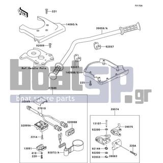 KAWASAKI - 750 SXI (CANADA ONLY) 1997 - Body Parts - Handlebar(JS750-B2/B3)