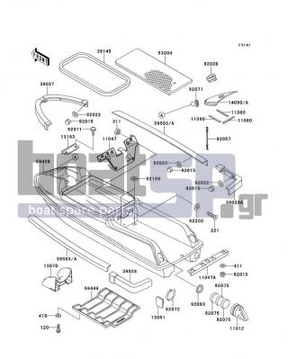 KAWASAKI - 750 SXI (CANADA ONLY) 1997 - Frame - Hull - 92057-3704 - CHAIN,COVER,L=100