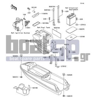 KAWASAKI - 750 SXI (CANADA ONLY) 1997 - Frame - Hull Fittings - 92143-3728 - COLLAR,6X8.5X14.7