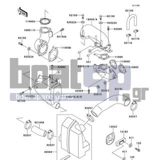 KAWASAKI - 750 SXI (CANADA ONLY) 1997 - Exhaust - Muffler(s)