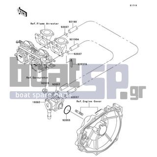 KAWASAKI - 750 SXI (CANADA ONLY) 1997 - Engine/Transmission - Oil Pump - 92190-3945 - TUBE,3X6X420