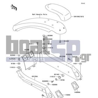 KAWASAKI - 750 SXI (CANADA ONLY) 1997 - Body Parts - Pads