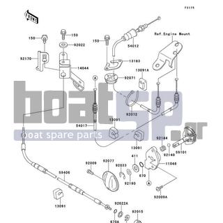 KAWASAKI - SS 1997 - Frame - Cables - 13091-3712 - HOLDER