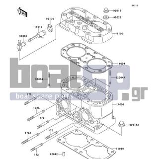 KAWASAKI - SS 1997 - Engine/Transmission - Cylinder Head/Cylinder