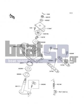 KAWASAKI - SS 1997 - Body Parts - Handle Pole