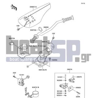 KAWASAKI - SS 1997 - Body Parts - Handlebar - 13151-3718 - SWITCH-COMP,STOP&START