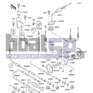 KAWASAKI - STS 1997 - Frame - Cables