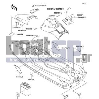 KAWASAKI - STS 1997 - Frame - Labels