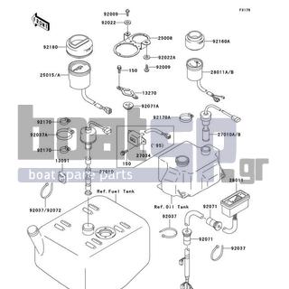 KAWASAKI - STS 1997 - Electrical - Meters - 13091-3764 - HOLDER,BAND