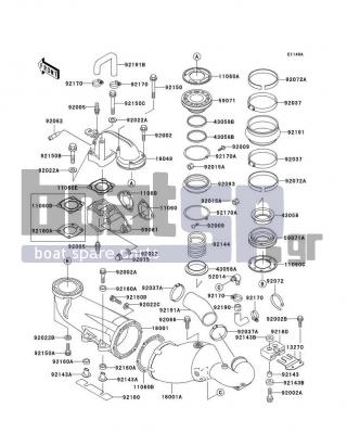 KAWASAKI - STS 1997 - Exhaust - Muffler(s)(JT750-B2/B3) - 92170-3748 - CLAMP