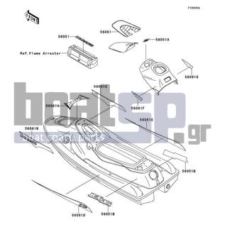 KAWASAKI - SUPER SPORT XI 1997 - Body Parts - Decals(JH750-F2)
