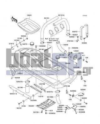 KAWASAKI - 1100 ZXI 1996 - Frame - Hull(JH1100-A1) - 14090-3787 - COVER,RAM,LH