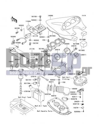 KAWASAKI - 1100 ZXI 1996 - Electrical - Meters(JH1100-A1) - 92071-3813 - GROMMET