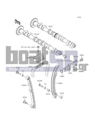 KAWASAKI - ULTRA 310X SE 2014 - Engine/Transmission - Camshaft(s)/Tensioner - 411S0600 - WASHER-PLAIN,6MM