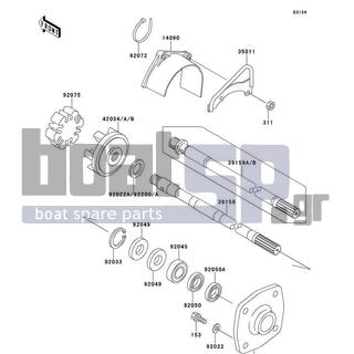 KAWASAKI - 750 SXI 1996 - Engine/Transmission - Drive Shaft