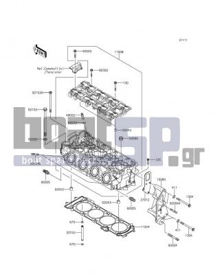 KAWASAKI - ULTRA 310X SE 2014 - Κινητήρας/Κιβώτιο Ταχυτήτων - Cylinder Head