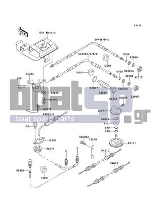 KAWASAKI - 750 ZXI 1996 - Frame - Cables - 92009-3789 - SCREW,5X16