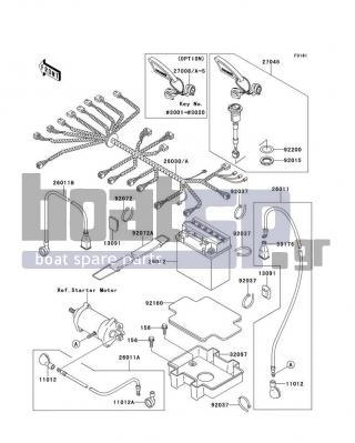 KAWASAKI - 750 ZXI 1996 - Electrical - Electrical Equipment(JH750-C1/C2) - 27008-3739 - KEY-LOCK,MAGNETIC SW,#3016