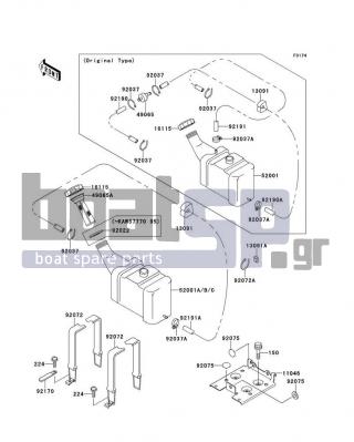 KAWASAKI - 750 ZXI 1996 - Body Parts - Oil Tank(JH750-C1/C2) - 92075-261 - DAMPER,RUBBER