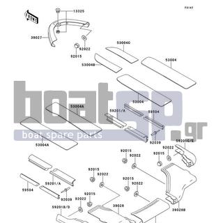 KAWASAKI - 750 ZXI 1996 - Body Parts - Pads - 39028-3731-RE - BUMPER-REAR,CNT,J.S.VIOLET