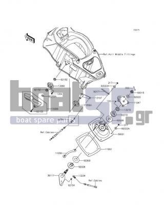 KAWASAKI - ULTRA 310X SE 2014 - Body Parts - Handle Pole - 92028-3748 - BUSHING,STEERING
