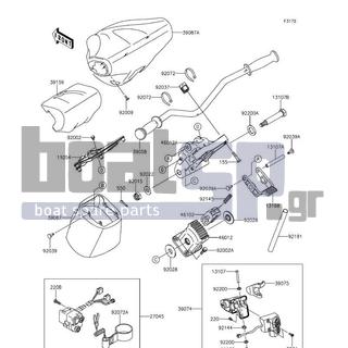 KAWASAKI - ULTRA 310X SE 2014 - Body Parts - Handlebar - 46012-3730 - HOLDER-HANDLE,LWR