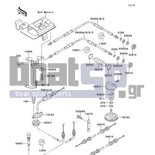 KAWASAKI - 900 ZXI 1996 - Frame - Cables