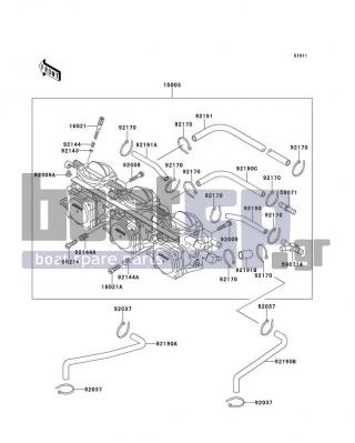 KAWASAKI - 900 ZXI 1996 - Engine/Transmission - Carburetor