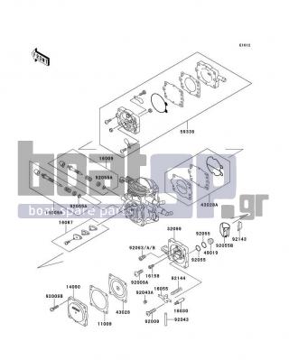 KAWASAKI - 900 ZXI 1996 - Engine/Transmission - Carburetor Parts