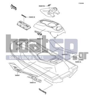 KAWASAKI - 900 ZXI 1996 - Body Parts - Decals(JH900-A2)