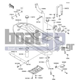 KAWASAKI - 900 ZXI 1996 - Frame - Hull(JH900-A1/A2)