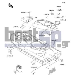 KAWASAKI - 900 ZXI 1996 - Frame - Labels