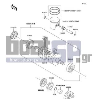 KAWASAKI - STS 1996 - Engine/Transmission - Crankshaft/Piston(s) - 92033-3721 - RING-SNAP