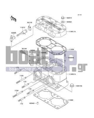 KAWASAKI - STS 1996 - Engine/Transmission - Cylinder Head/Cylinder