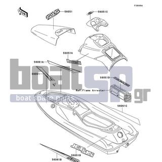KAWASAKI - STS 1996 - Body Parts - Decals(JT750-B2)