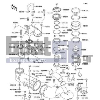 KAWASAKI - STS 1996 - Εξατμίσεις - Muffler(s)(JT750-B2/B3) - 92009-3796 - SCREW,3X14