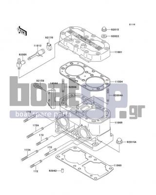 KAWASAKI - SUPER SPORT XI 1996 - Engine/Transmission - Cylinder Head/Cylinder