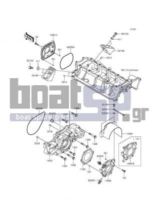 KAWASAKI - ULTRA LX 2014 - Engine/Transmission - Engine Cover(s) - 14091-3749 - COVER,COUPLING