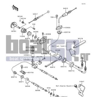 KAWASAKI - TS 1996 - Frame - Cables - 92071-3767 - GROMMET