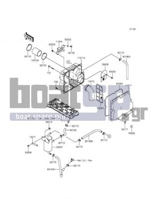 KAWASAKI - ULTRA LX 2014 - Frame - Intake Silencer - 59006-3720 - ARRESTER-FLAME