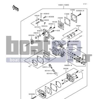 KAWASAKI - 550 SX 1995 - Engine/Transmission - Carburetor - 49019-3707 - FILTER-FUEL,STRAINER