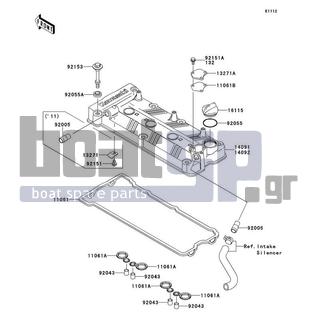 KAWASAKI - STX-15F 2013 - Engine/Transmission - Cylinder Head Cover - 92055-1352 - RING-O,HEAD COVER BOLT