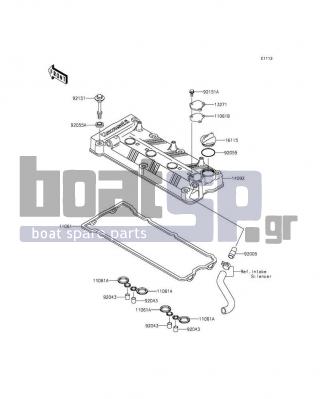 KAWASAKI - JET SKIΒ® STXΒ®-15F 2016 - Engine/Transmission - Cylinder Head Cover - 11061-0105 - GASKET,SPARK PLUG HOLE