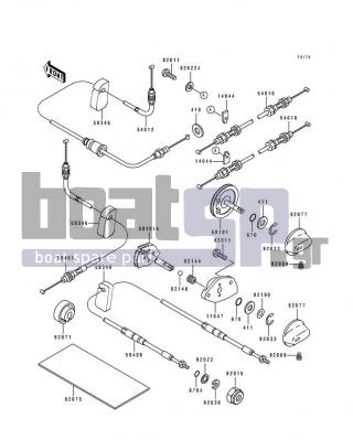 KAWASAKI - 750 SX 1995 - Frame - Cables