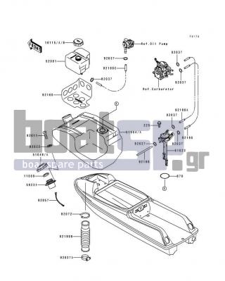 KAWASAKI - 750 SX 1995 - Body Parts - Fuel Tank