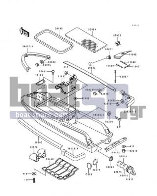 KAWASAKI - 750 SX 1995 - Frame - Hull - 11012-3752-RE - CAP,VIOLET