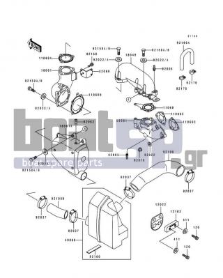 KAWASAKI - 750 SX 1995 - Exhaust - Muffler(s)