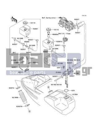 KAWASAKI - 750 SXI 1995 - Body Parts - Fuel Tank - 92011-562 - SCREW